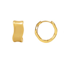 Load image into Gallery viewer, Violet Hoop Earrings in Gold