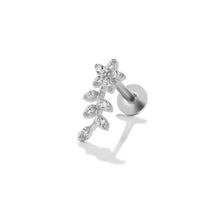 Load image into Gallery viewer, Neveah Flat Back Stud Earring in Silver