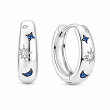 Load image into Gallery viewer, Isla Hoop Earrings in Silver