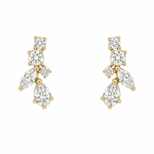 Load image into Gallery viewer, Flora Stud Earring in Gold