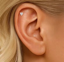 Load image into Gallery viewer, Hope Flat Back Stud Earring in Gold
