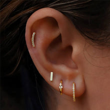 Load image into Gallery viewer, Natalia Flat Back Stud Earring in Gold