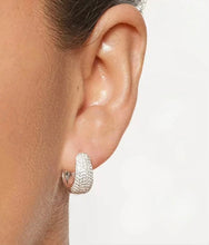 Load image into Gallery viewer, Dottie Hoop Earrings in Silver