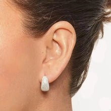 Load image into Gallery viewer, Dottie Hoop Earrings in Silver