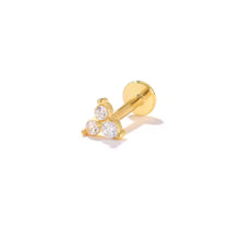 Load image into Gallery viewer, Ivy Flat Back Stud Earring in Gold