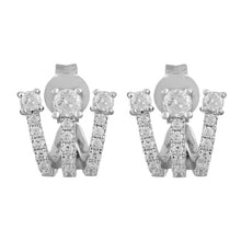 Load image into Gallery viewer, Jody Hoop Earrings in Silver