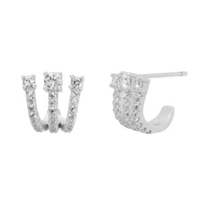 Load image into Gallery viewer, Jody Hoop Earrings in Silver
