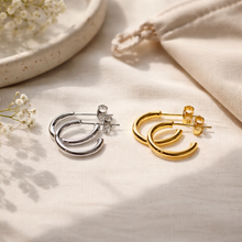 Load image into Gallery viewer, Iris Hoop Earring in Gold