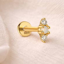 Load image into Gallery viewer, flat back gold earring