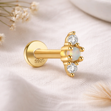 Load image into Gallery viewer, flat back gold earring