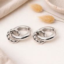 Load image into Gallery viewer, Montana Hoop Earrings in Silver