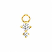 Load image into Gallery viewer, Two Stone Charm in Gold