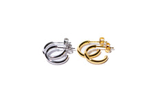 Load image into Gallery viewer, Iris Hoop Earring in Silver