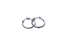 Load image into Gallery viewer, Angelina Hoop Earrings in Silver