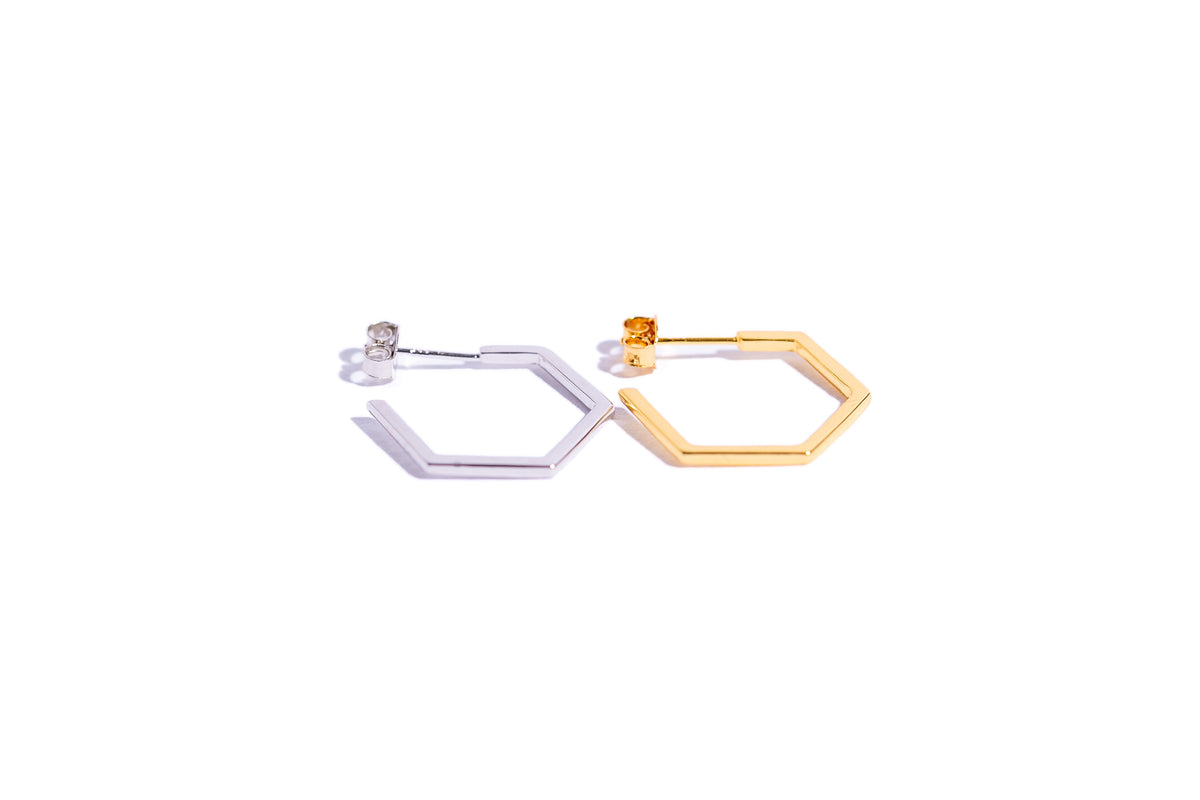 Zuri Hoop Earrings in Silver Matchbox Jewellery UK