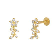 Load image into Gallery viewer, Neveah Flat Back Stud Earring in Gold