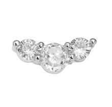 Load image into Gallery viewer, Noelle Flat Back Stud Earring in Silver