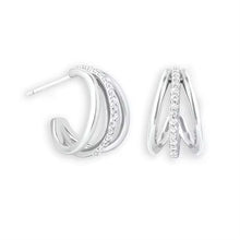 Load image into Gallery viewer, Orla Hoop Earrings in Silver