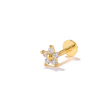 Load image into Gallery viewer, Penny Flat Back Stud Earring in Gold