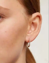Load image into Gallery viewer, Stella Hoop Earrings in Silver