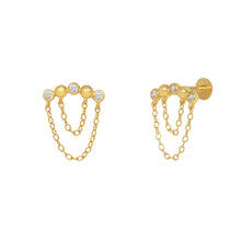Load image into Gallery viewer, Veronica Flat Back Stud Earring in Gold