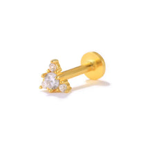 Load image into Gallery viewer, Yael Flat Back Stud Earring in Gold