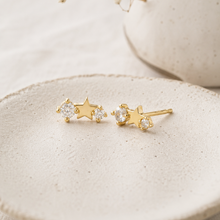 Load image into Gallery viewer, GOLD STAR STUD EARRINGS