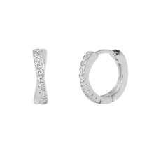 Load image into Gallery viewer, Zeina Huggie in Silver