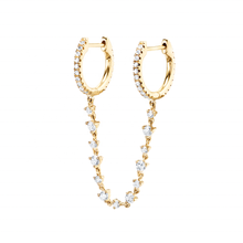 Load image into Gallery viewer, Lexi Chain Double Huggie in Gold