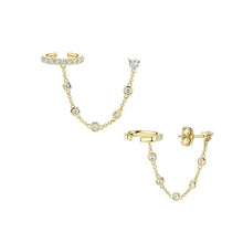 Load image into Gallery viewer, Amber Cuff and Chain in Gold