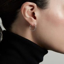 Load image into Gallery viewer, Angelina Hoop Earrings in Silver