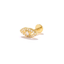 Load image into Gallery viewer, Jade Flat Back Stud Earring in Gold