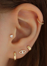 Load image into Gallery viewer, Jade Flat Back Stud Earring in Gold