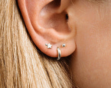 Load image into Gallery viewer, Jemima Flat Back Stud Earring in Silver