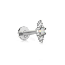 Load image into Gallery viewer, Monroe Flat Back Stud Earring in Silver