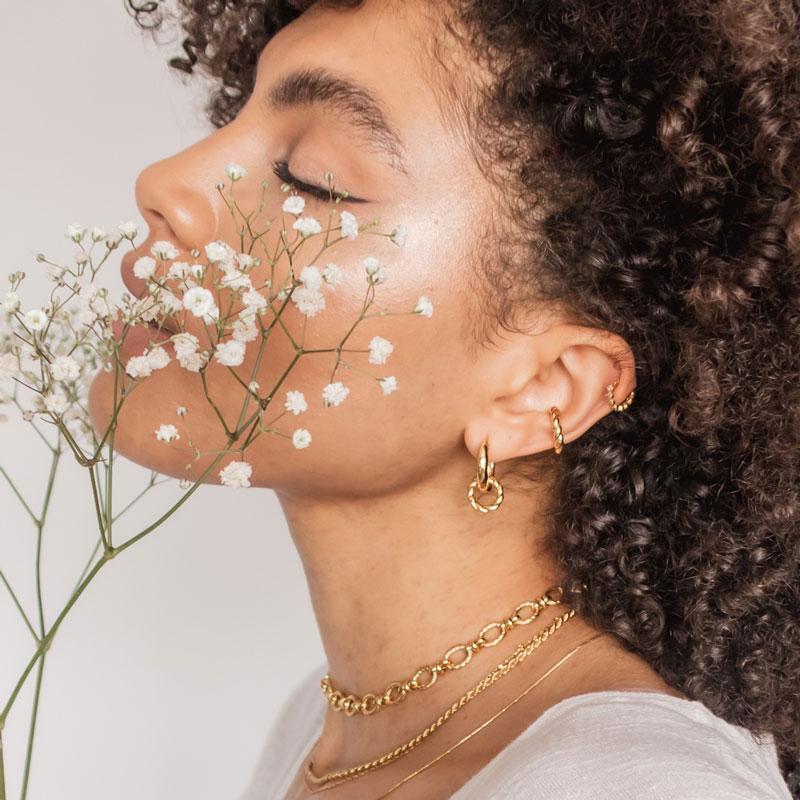 Montana Hoop Earrings in Gold Matchbox Jewellery UK