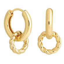 Load image into Gallery viewer, Montana Hoop Earrings in Gold
