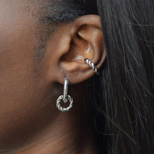 Load image into Gallery viewer, Montana Hoop Earrings in Silver