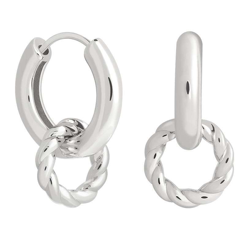 Montana Hoop Earrings in Silver Matchbox Jewellery UK