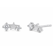 Load image into Gallery viewer, Zara Stud Earrings in Silver
