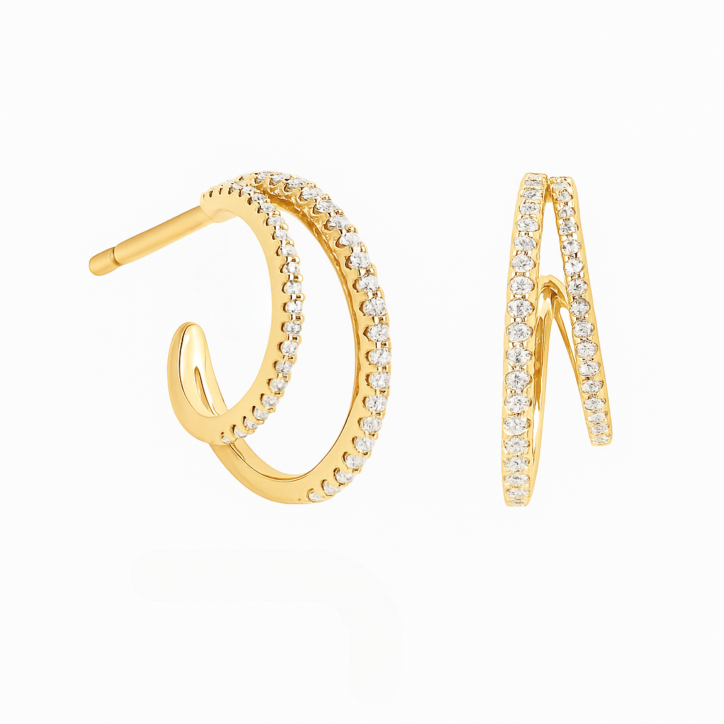 Dora Hoop Earrings in Gold