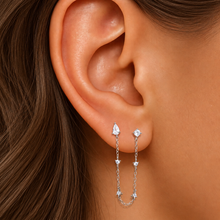 Load image into Gallery viewer, Tyra Chain Double Stud in Silver
