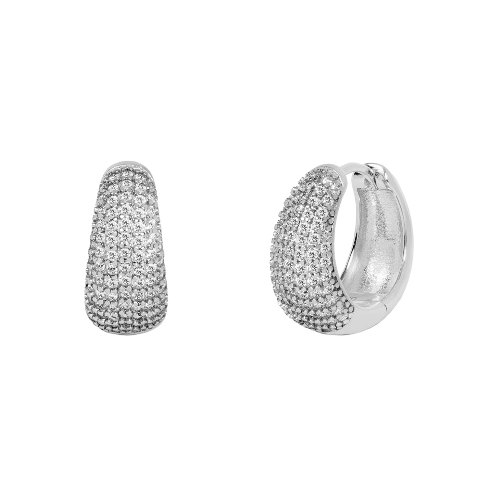 Dottie Hoop Earrings in Silver
