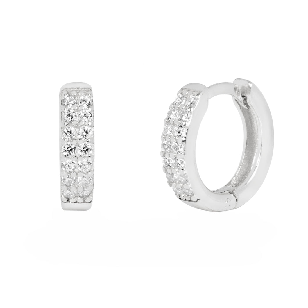 Frankie Huggie Earring in Silver