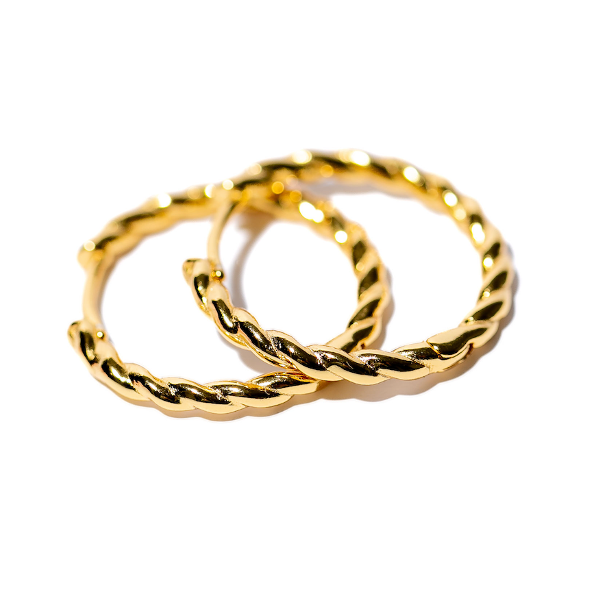 Georgia Hoop Earrings in Gold