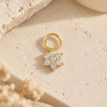 Load image into Gallery viewer, Flower Charm in Gold
