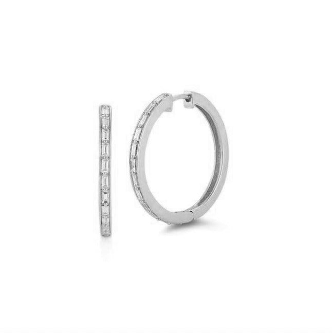Heather Hoop Earrings in Silver