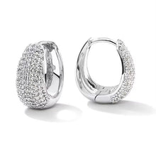Load image into Gallery viewer, Dottie Hoop Earrings in Silver
