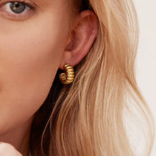 Load image into Gallery viewer, Bridget Hoop Earrings in Silver
