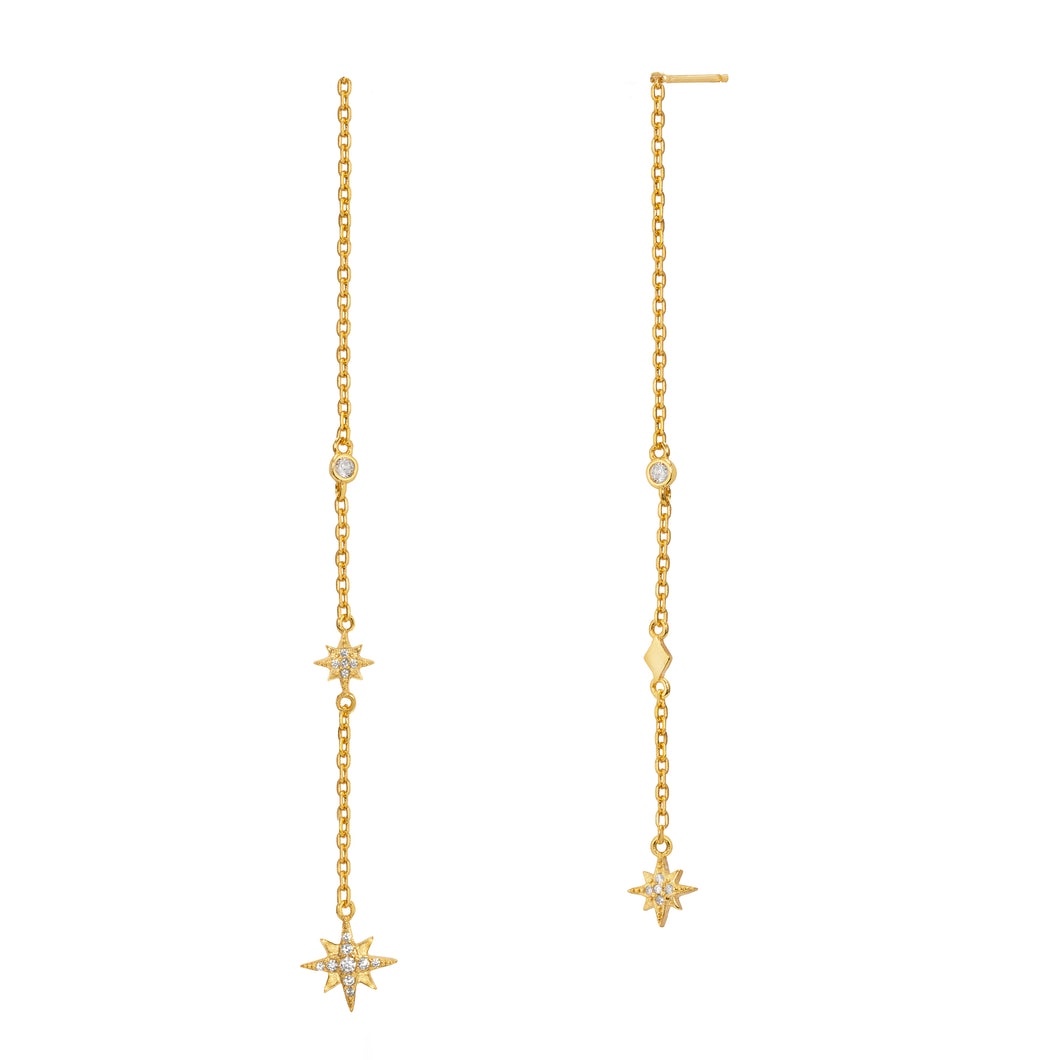 Jocelyn Threader Earrings in Gold